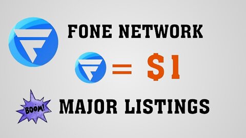 FONE TOKEN NEW UPDATE TODAY || MAJOR EXCHANGE LISTING || 1 FONE = $1