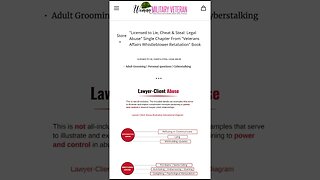 Licensed to Lie, Cheat & Steal Legal Abuse Chapter
