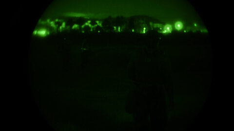 B-roll stringer: 51 SFS humvee exercise in night vision