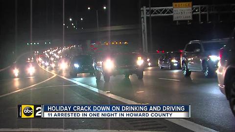 11 arrested for impaired driving in Howard County in one night