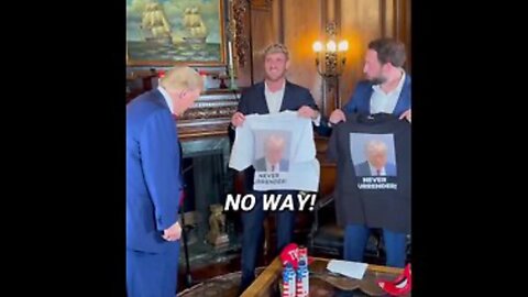 Trump Gifts Logan Paul His Mugshot Photo on a Shirt