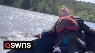 Man lightens mood after spreading sister's ashes by spinning boat to prank his mum