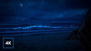 Ocean Wave Sounds for Deep Sleep | Ocean Sounds at Night to Relax, Study, Stress Relief 12 Hours