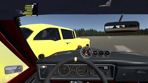 My summer car drag racing. How did we not crash ?