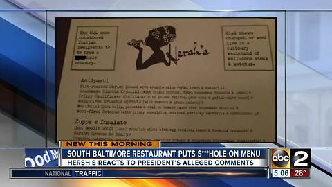 Hersh's takes shot at Trump's alleged comments on menu