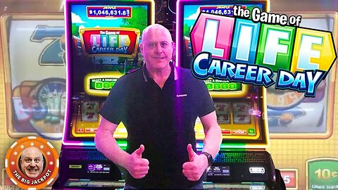 The Game of Life Slot Machine 🎡 $30 Max Bet Bonus Round w/22 Free Games Leads to Retirement Island!