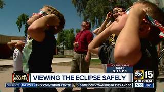 Viewing the solar eclipse safely