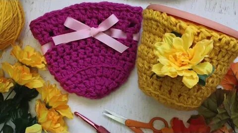 Cubrieto de maceta en CROCHET - Crochet Canasta - Nivel principante