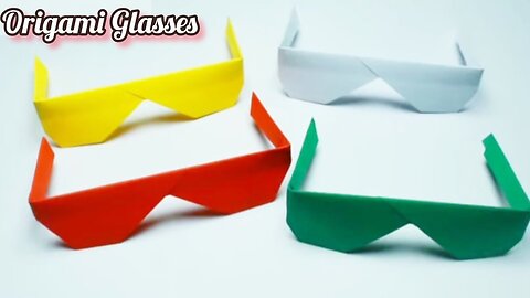 DIY making origami glasses / How to make origami glasses with paper / Origami Glasses