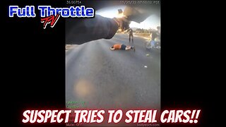 Guy Attempts To Steal Cars While Fleeing!