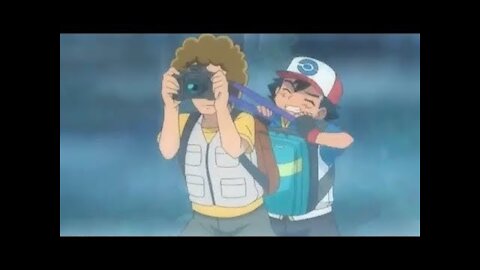 Pokemon Best Wishes: Robert almost chokes Ash