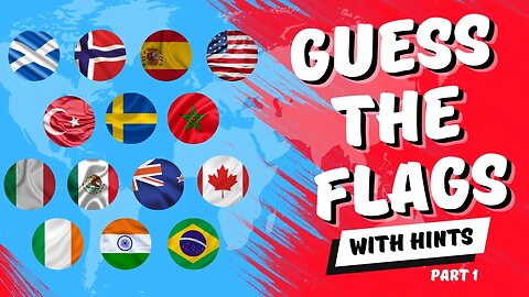 Guess The Flags With Hints - Part -1 | Flags Quiz for Kids | Kids Geography Quiz