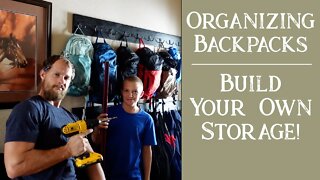 DIY Backpack Rack