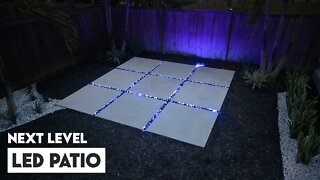 How I took my patio to the next level ( Concrete patio with LED )