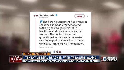 Union strikes deal with Treasure Island