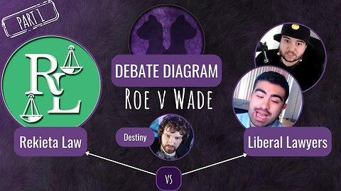 Debate Diagram 15: Rekieta Law vs Liberal Lawyers - Roe v Wade - Destiny Moderated Panel