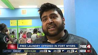 Location for free laundry this weekend