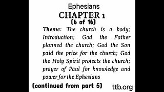 Ephesians Chapter 1 (Bible Study) (6 of 16)