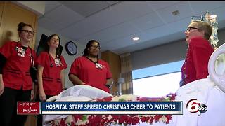 Hospital staff spreads Christmas cheer to patients at IU Health