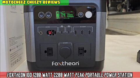 Foxtheon IGO 1200 watt 2400w peak Portable Power Station, 974.4wh battery, pure sine AC,
