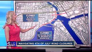 Road closures, parking options for 4th of July fireworks in Tampa