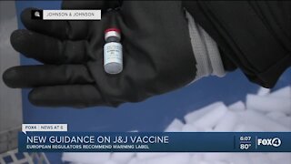 European officials recommend warning with Johnson and Johnson vaccine