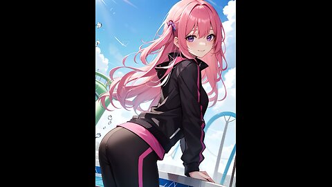 AI Lookbook Anime Beauty - Sexy Long Sleeved Swimsuit and Leggings Swimsuit Girl