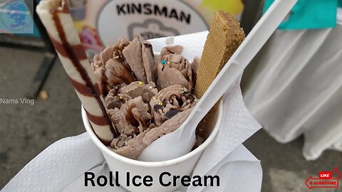 Kinsman Roll Ice Cream । Bangladeshi Street Food। Nams Vlog