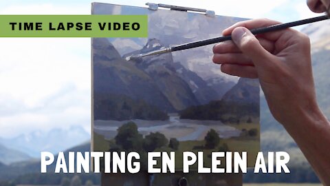 Time Lapse Video - Plein Air Painting in Paradise, New Zealand