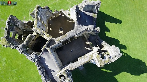 Drone footage of the beautiful Wardour Castle, UK