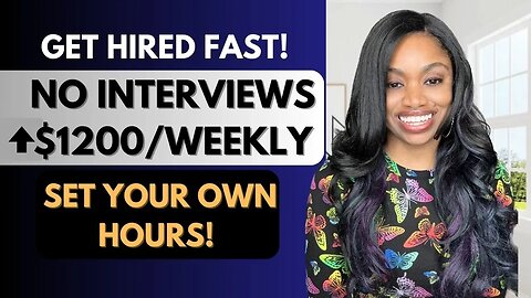 START SAME DAY! 4 REMOTE JOBS *NO INTERVIEW* UP TO $1200 WEEKLY -WORKING WHEN YOU WANT!