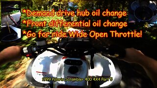1999 Polaris Scrambler 400 4X4 Part 5 Demand drive and Diff Change Plus RIDE!!