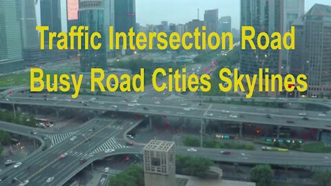 Traffic Jum intersection road in a city busy Road Cities Skylines