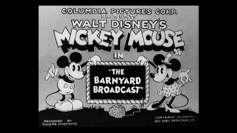 "The Barnyard Broadcast" (1930 Original Black & White Cartoon)