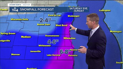 Weekend winter storm expected to bring several inches of snow to SE Wisconsin