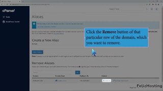 How to Remove Domain Alias or Parked Domain name in cPanel with FelizHosting