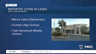 Three schools report cases of COVID-19