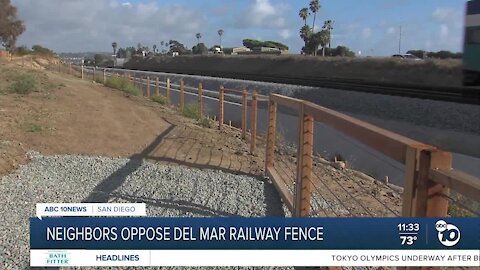 Neighbors oppose Del Mar railway fence