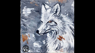 'Silver Fox' Original Art Painting Timelapse 6-4-24