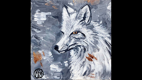 'Silver Fox' Original Art Painting 6-4-24