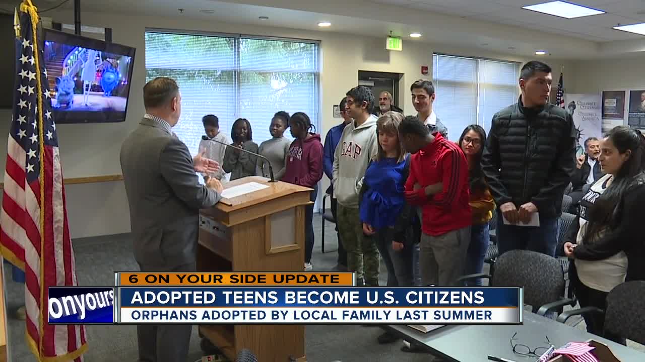 Adopted teens sworn-in