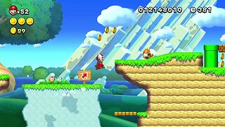 NSMBU Deluxe Acorn Plains 1 speedrunning with 3 different ways