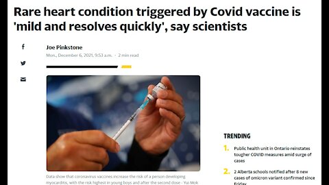 Mad Scientists Claim That Covid-19 Injection Related Myocarditis Is Mild and Resolves Quickly