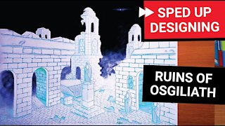 ⏩RUINS OF OSGILIATH (12) How to color ominous scene with pencils. Coloring book design, LOTR motifs