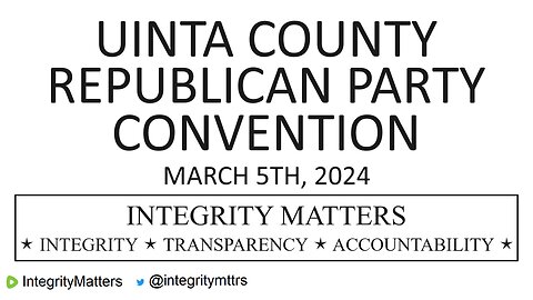 2024 Uinta County Republican Party Convention