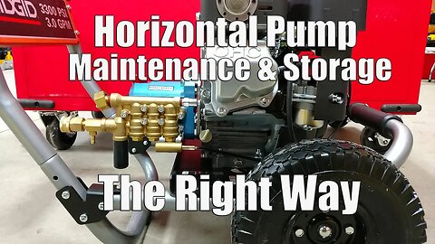 Pressure Washer Maintenance & Storage With Horizontal Pump Oil Change