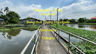 Thetsaban 2 Rd Bang Bua Thong river walk at Nonthaburi Thailand