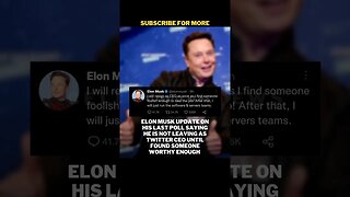 Elon Musk Not Leaving From Twitter CEO
