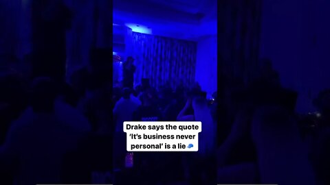 Drizzy with some words at his birthday party 🎯