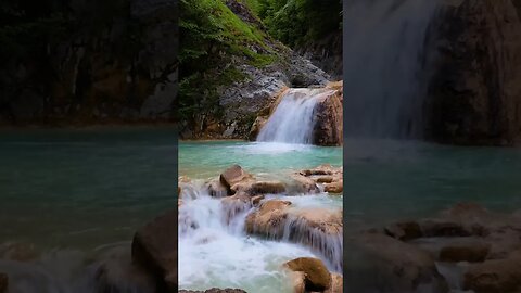 Water River Small Waterfalls Fast Flowing | Pyrenees | france